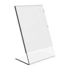 Dazzling Displays 5 Acrylic 4″ x 6″ Slanted Sign Holders
