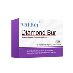 10pc Dental 878K-016M Medium Grit Diamond Burs Friction Grip Gingival Curettage