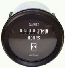 Universal Tractor Analog Hourmeter 2″ 12 or 24 Volt