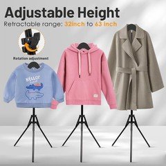 Adjustable Clothing Display Stand T Shirt Mannequin Torso for Retail