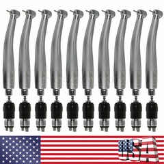 1-10*NSK Style Dental High Speed Push Handpiece + 4 HOLES Coupler Quick Coupling