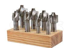 8 HSS 4 FLUTE 1/16 – 3/8 CORNER ROUNDING END MILLS SET #}