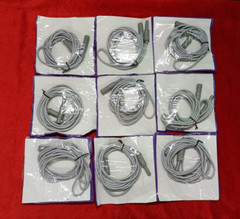 9pc-Laparoscopic Bipolar Cable Cord Martin Type 4mmx3meter Silicon Rubber