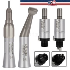 ASkeadnt Dental Slow Low Speed Handpiece Straight Contra Angle Air Motor 4/2Hole