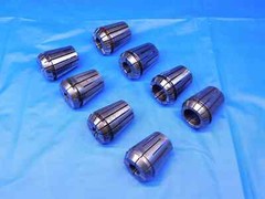8pc ER32 COLLET LOT 5-6mm, 8mm, 8-9mm, 12mm, 12-13mm, 13.5-14mm, 19.5mm, 19-20mm