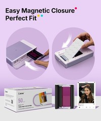 Liene Pearl N200 Pro Portable Photo Printer Paper 50 2×3 inches, white