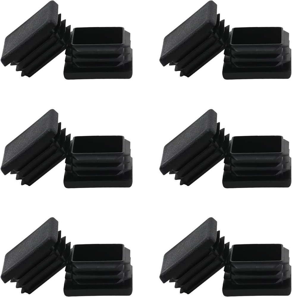 Wzb 2×2 Square Tube End Cap – 12 Pack Plastic Plugs for 2 Inch Square Tubing