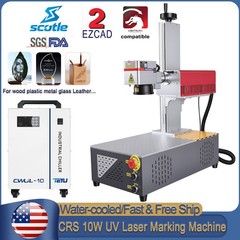 Scotle10W UV Laser Marking Machine Engraver S&A Chiller For Glass Wood Metal PVC