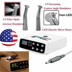 Pieza de Mano Dental 1:5 Aumento Contra Angulo Optico LED Fit NSK Motor Electric