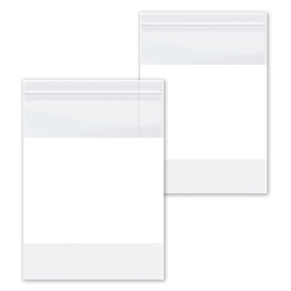1000 Clear 2 Mil Reclosable Plastic Poly Bags Top Seal 4″ x 8″ with White Block