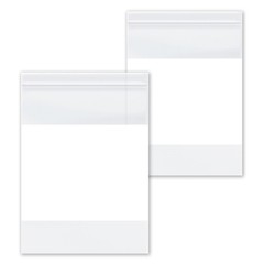 1000 Clear 2 Mil Reclosable Plastic Poly Bags Top Seal 4″ x 8″ with White Block