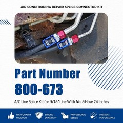 800-673 A/C Line Splice Kit for 5/16″ Line No.6 Hose Air Conditioning Repair