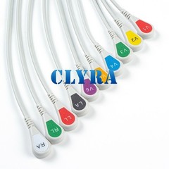 Banana To Snap Pigtail ECG Adapters Cable 10pcs Per Bag AHA 30cm 0.98Feet