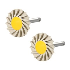 Dental Zirconia Ceramic Polishing Wheel Kit RA 2.35mm Rubber with Diamond Burs