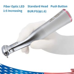 Dental 1:5 Increasing LED Contra Angle Handpiece Quattro Water Spray E-type
