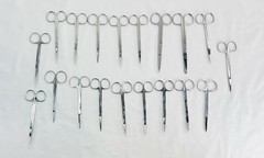 Lot Of 19 Single Use Practice Surgical Scissors For Training 4.5”-5.5”