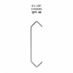 Prismatic 6″ x .120″ V Hook-50 pcs pack (SE-531)