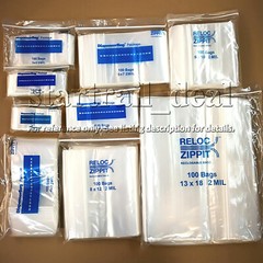 Large Reloc Zippit 10 x 13″ Clear Reclosable Bags Top Seal Lock Poly 2Mil 100pcs