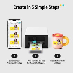 Liene PixCut S1 Color Sticker Printer & Cutting Machine,All-in-One Sticker Maker