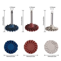 6pcs/Set Dental Composite Polishing Polisher Diamond System RA Disc 14mm Wheel