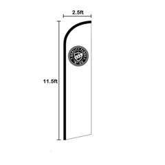 Yes We Are Open for Business Windless Advertising Swooper Flag Open Welcome Sign