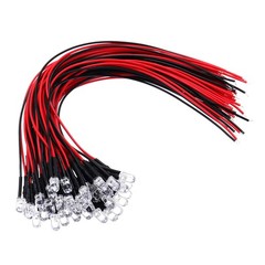 5mm LED Diode Light, 40 Pcs 4.5-6V DC, Warm White Light