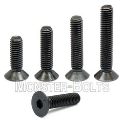 #10-24 Flat Head Socket Cap Screws, 82° Countersunk Alloy Steel Black Oxide SAE