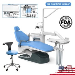 Dental Unit Chair Computer Control DC Motor PU Hard Leather +Doctor Stool TJ2688