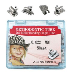 Dental Orthodontic Split Buccal Tube 2nd Molar Bonding 022 MBT 50 set/box Single