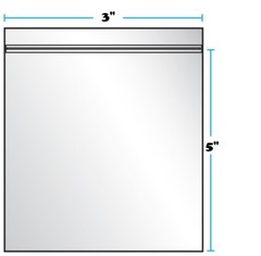 3″ x 5″ Resealable Plastic Bags Zip Seal 6 Mil Thick Reclosable Top Lock 6Mil