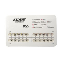 AZDENT Dental Orthodontic Brackets Brace Mini Standard Edgewise Roth MBT 018 022