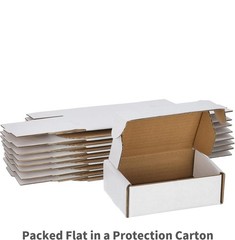 200 Pack 8x4x2 White Corrugated Shipping Mailer Packing Box Boxes 8″ x 4″ x 2″