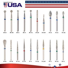 100x Brocas de fresa de diamante para dentista dental Taladro FG 1,6 mm 20 OEM