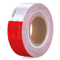 DOT-C2 Reflective Tape 2 Inch X 30 Feet Red White Conspicuity Safety