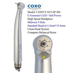 COXO Dental High Speed LED Handpiece 4 Hole Self Power Turbine E Generator NSK