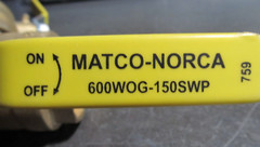 MATCO NORCA 600WOG-150SWP 1/2, 1/2PSI 5G125G UPO 1 1/2