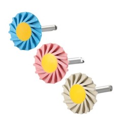 Dental Zirconia Ceramic Polishing Wheel Kit RA 2.35mm Rubber with Diamond Burs