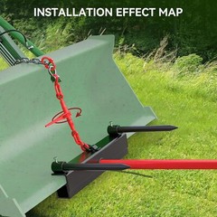 39″ Hay Spear Bale Spears Universal HD Skid Steer Tractor Loader Bucket 3000 LBS