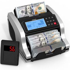 Ponnor Money Counter Machine Value Count Uv/Mg/Ir/Mt/Dd Counterfeit Bill