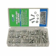 240pc GRIP TOOLS STANDARD SAE NUT & BOLT LOCK WASHER ASSORTMENT #43163
