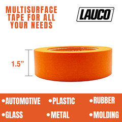 Automotive Masking Tape – 24 Rolls, UV & Heat Resistant, No Residue, 1.5″ x 60yd