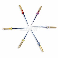 AZDENT Dental Gold Taper NITI Endo Rotary Files 6pcs Endodontic Files 19mm/ 25mm