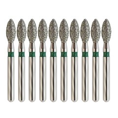 Football Diamond Burs FG Friction Grip Dental Multi-Use Green Red Yellow 368 379