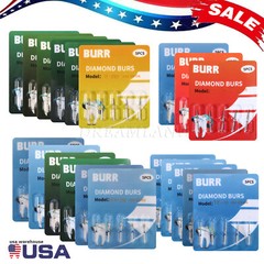 100x Diamond Dental Dentist Bur Bits Drill FG 1.6mm USA STOCK fixed 20 types