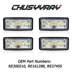 4PC LED WHITE Light Upper Cab Lamp Fits John Deere 7210 7410 7510 7610 7710 7810