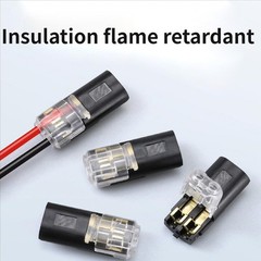 200Pcs Double-Wire Plug-in Connector, Cable Clamp with Locking Buckle, AWG 18-22