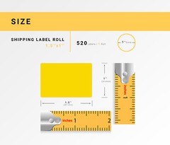 ZEBRA ELTRON 1.5×1 COLOR 1-1/2″ x 1″ YELLOW Direct Thermal Labels 2 Rolls / 520