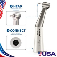 NSK Style AZDENT Dental Low Speed Handpiece Contra Angle Straight Air Motor 4H
