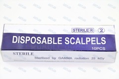 STERILIZED DISPOSABLE SCALPELS #21 PACK OF 10-SINGLE USE – DISSECTING, SURGICAL