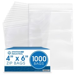 Spartan Industrial – 4” X 6” 1000 Count 2 Mil Clear Reclosable Zip Plastic
